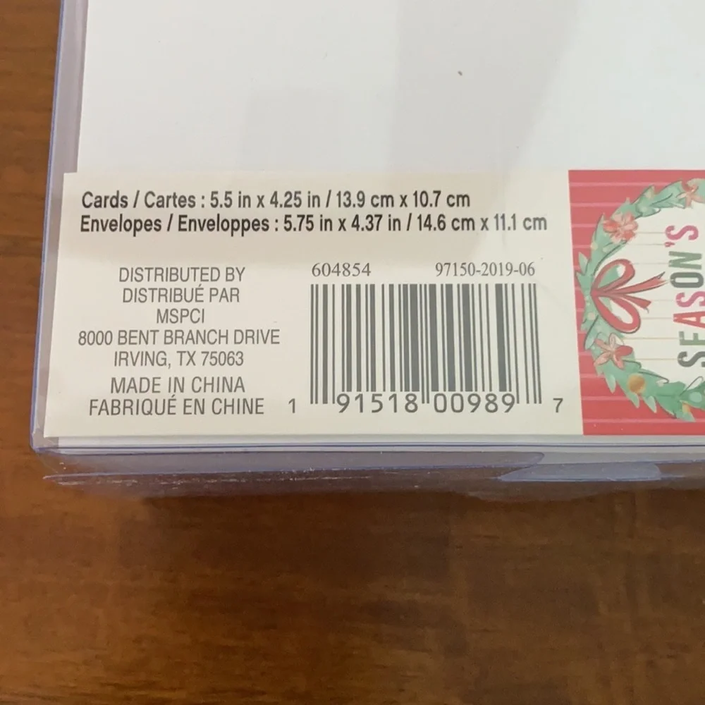 Christmas cards and envelopes by Craft smart